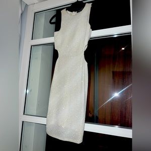 Topshop White Petite Cutout Bodycon Cocktail Dress